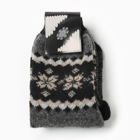 Male woolen socks "Ornament", linen color, size 27-2