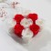 Lapal petals "Red and white roses" set 9 pcs 4.5x12.6x12.6 cm