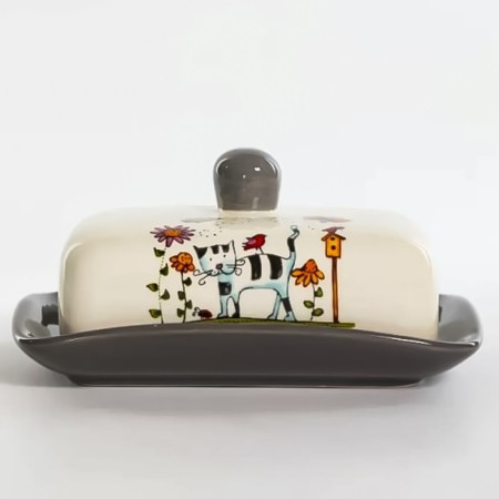 Elrington Maslek "Striped Cat", 17.5x12.5 cm