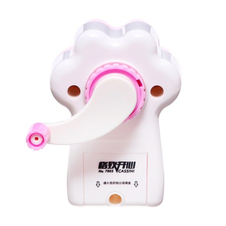 Mechanical sharpener with container, pink paw-5