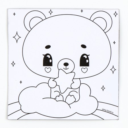 Magnet Coloring Color "Bear", 10 x 10 cm-1