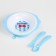 A set of children's dishes "Gentleman", a plate on the suction cup 250ml, fork, spoon