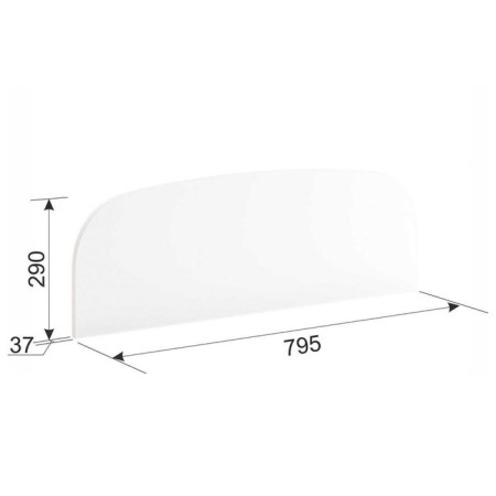 Bortion for the bed, 795x37x290, white-2