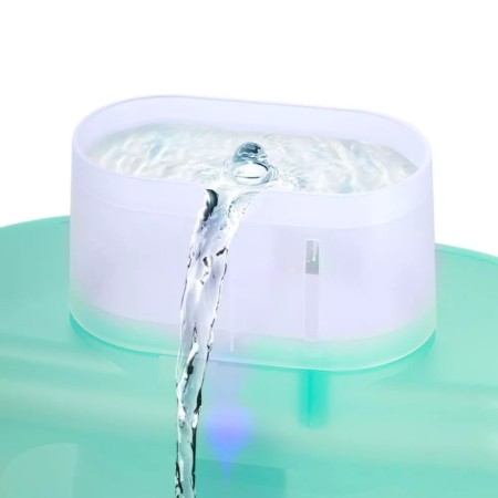 Animal fountain KitFort KT-6365, 5 W, 6 l, backlight, white and turquoise-3