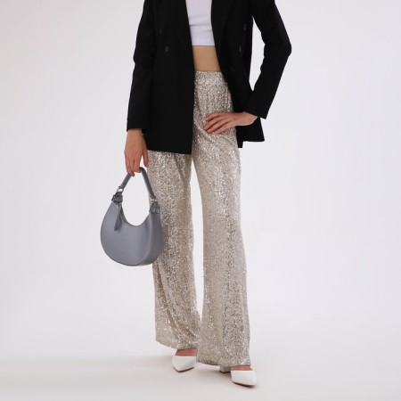 Women's bag with lightning, silver color-7