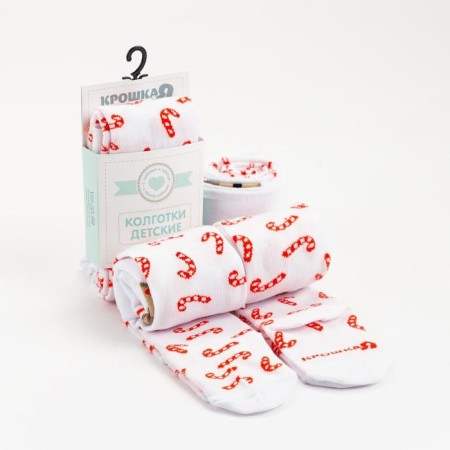 Pantyhose crumb I am "deer", white, height 62-68 cm
