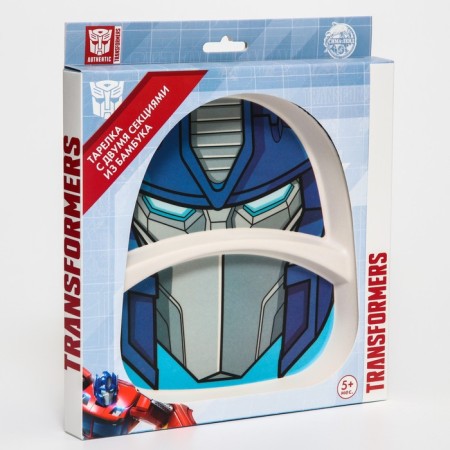 Baby plate, bamboo, transformers-4