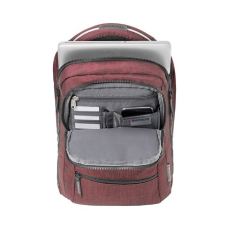 Youth backpack Wenger, 41 x 26 x 19 cm, 14l, ergonomic back, burgundy-4
