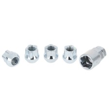 Secrets for wheels JN-501, nut 12 x 1.25 mm, height 22 mm, open, 4 pcs + key