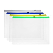 Set folder-convert on a zipper format A5, 120 md, 4 pieces, 4 colors, transparent, lightning 24 x 17cm
