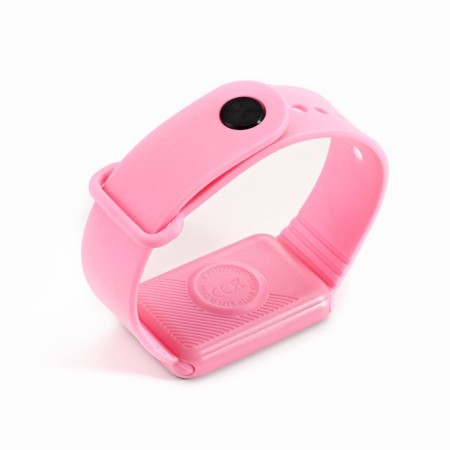 Electronic watch watches, 3 atm, silicone strap, pink-4