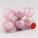 Set of balls plastic D-8 cm, 6 pcs "Noch" Frost, pink