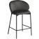 Stool Barnoy Nile Metal/velor, Black/Gray 58x45x92 cm