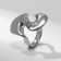 Ring Metal "Trend" Mars, twisted, silver color, size 16