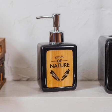 Savanna liquid soap dispenser, 350 ml, black color-5