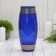 Vase Glass "Eva" painted with a neckline 23 cm mix