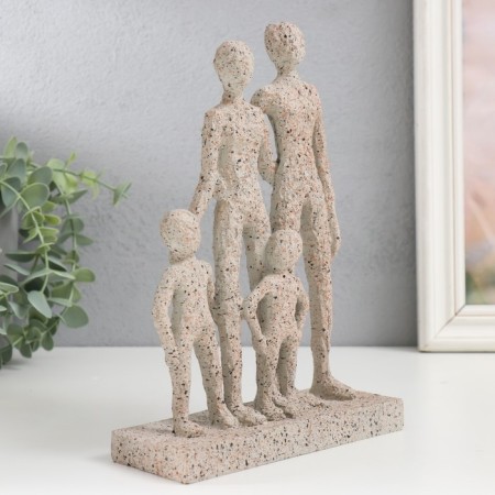 Polystone souvenir "Sandless people. Family" 22x15.5x5.5 cm-1