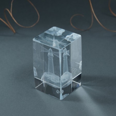 Souvenir glass rectangle "Mayak" 5x5x8 cm-4