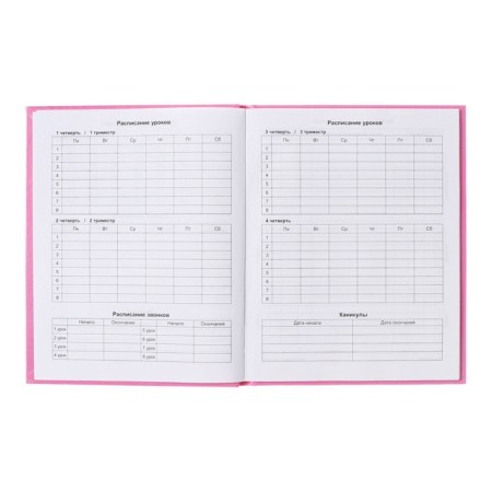 Diary 5-11 class Cat, 48 sheets, solid cover, glossy lamination, foil embossing, offset block-6