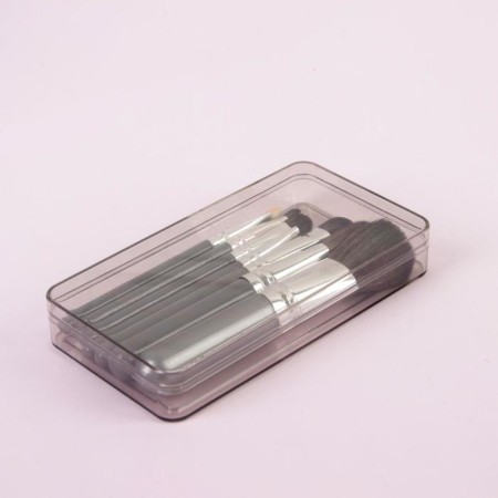 A set of makeup brushes, 7 items, in a plastic case, color mix-5