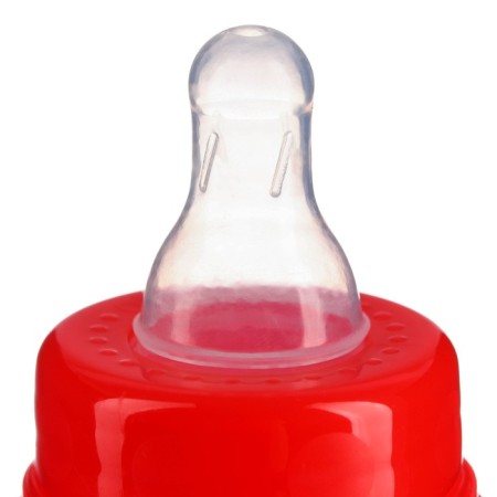 A bottle for feeding, classic throat, 250 ml., 3 months, cylinder, with handles, mix color-3