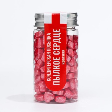 Confectionery sprinkling "ardent heart", red, 50 g-1