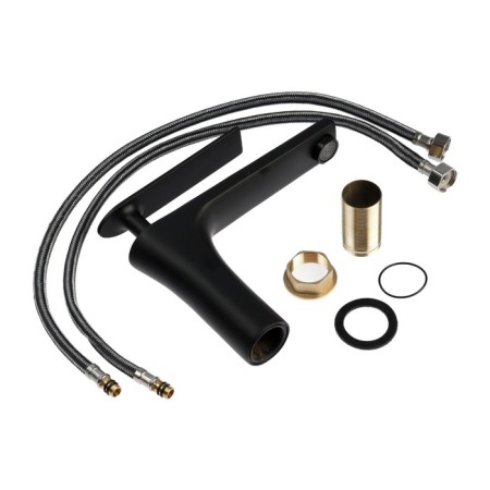 Zein Z3872 sink mixer, single -leaf, pour height 12 cm, brass, black-11