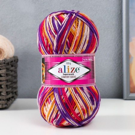 Yarn "Superwash Comfort Socks" 75% wool, 25% polyamide 420m/100g (7655)