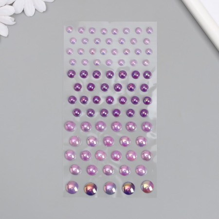 Sticker of plastic rhinestones "Half -dash of different sizes" MIX MIX 10x27 cm-2