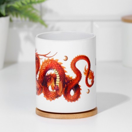 Sublimation mug "Happy New Year 2024!", Dragon Pink-2