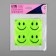 Reflective stickers "Smile", D = 5 cm, 4 pcs on the sheet, yellow color