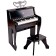 Musical toy "Piano" with a stool, black