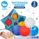 Gift set of developing, tactile balls of crumb I am a “magic star” 5 pcs., Blue color