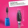 Ceramic milling cutter for “corn manicure”, average cut, 6 × 15 mm, in a plastic case, black color is black