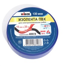 Adhesive electrical insulating tape UNIBOB 15mm x 20m, 130MKM blue