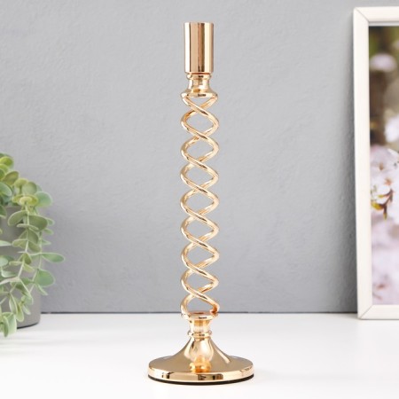 Summary Metal per 1 candle d = 2 cm "Adelin" gold 9x9x30 cm-1