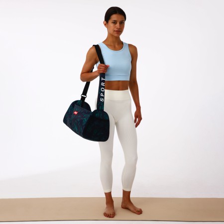 Sports bag, textura, average size, blue/green color-8
