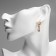 Earrings with rhinestones Xuping Pin, white in pink gold