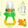 Set: Nibbler for feeding with silicone mesh + silicone toothbrush on a finger in a container + silicone teething "Leopard"