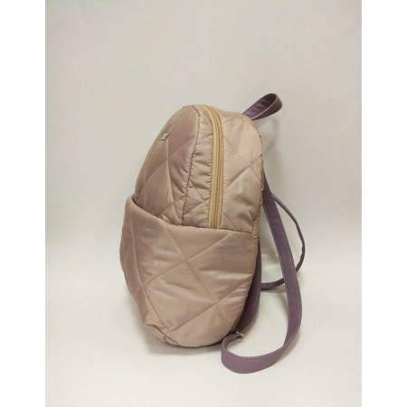 Backpack Nino Latte quilted fabric-5