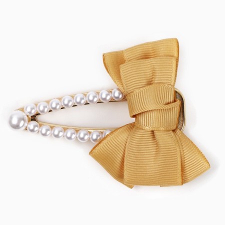 Hair hairpin pearls with a bow "Fall in Love", 8 x 8 cm.-1