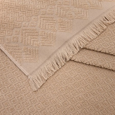Tainted towel "rhombus", 450 g, size 70x130 cm, cream color-1