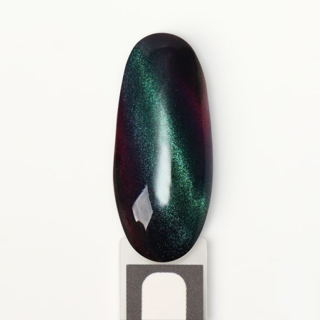 Nail gel polish, Cat`s Eye, 3 phase, 8ml, LED/UV, chameleon/gray/purple color (01)-10