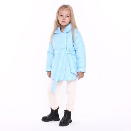 The jacket is naked, the color is blue, height is 98 cm-1