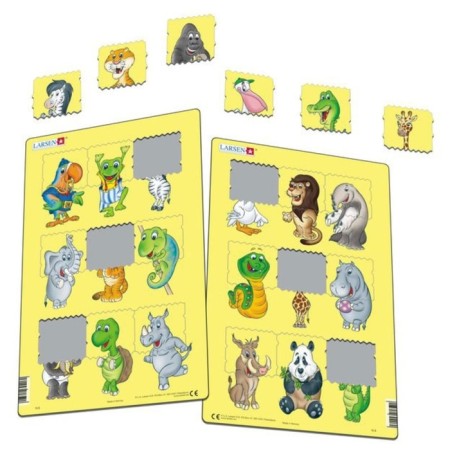 Figure puzzle Larsen "Animals", 9 elements, mix-1