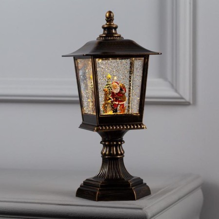 LED figure "Santa Claus in the Forest" 13 × 30 × 13 cm, plastic, AAX3 batteries (not complete), glow warm white