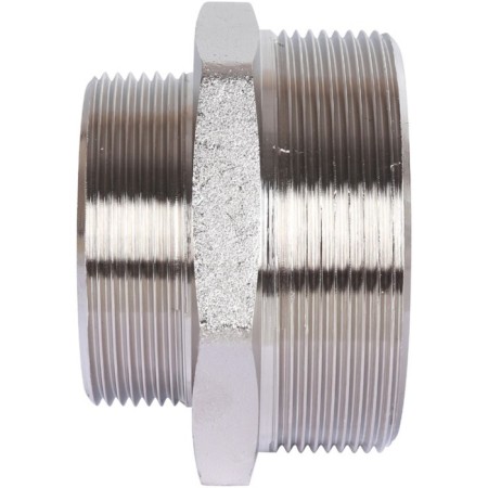 Nipple transition stout SFT-0004-002122, 2 1/2 "x2", outer thread, nickel-plated brass-2