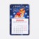 Magnet New Year's tree with the calendar "New Year: warm love", 7 x 11 cm