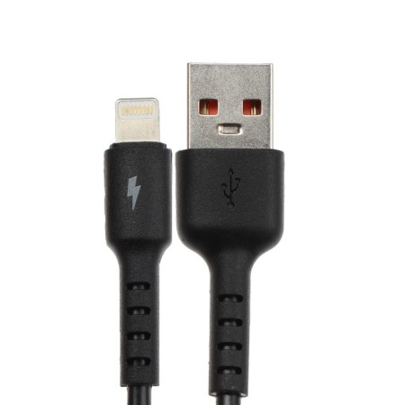 EXPLOYD EX-K-1261, Lightning-USB, 3 A, 1 m, charging/data transfer, silicone, black-1