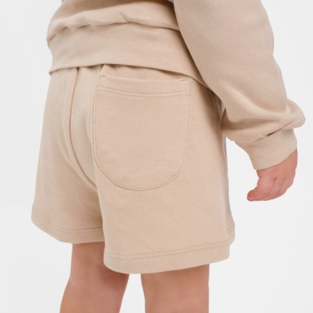 Kidsa (sweatshirt, shorts) minku, beige color, height 122 cm-4